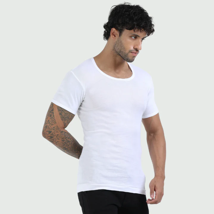 CA 305 Rib Half Sleeve Vest RNS (Pack of 5) - Image 4