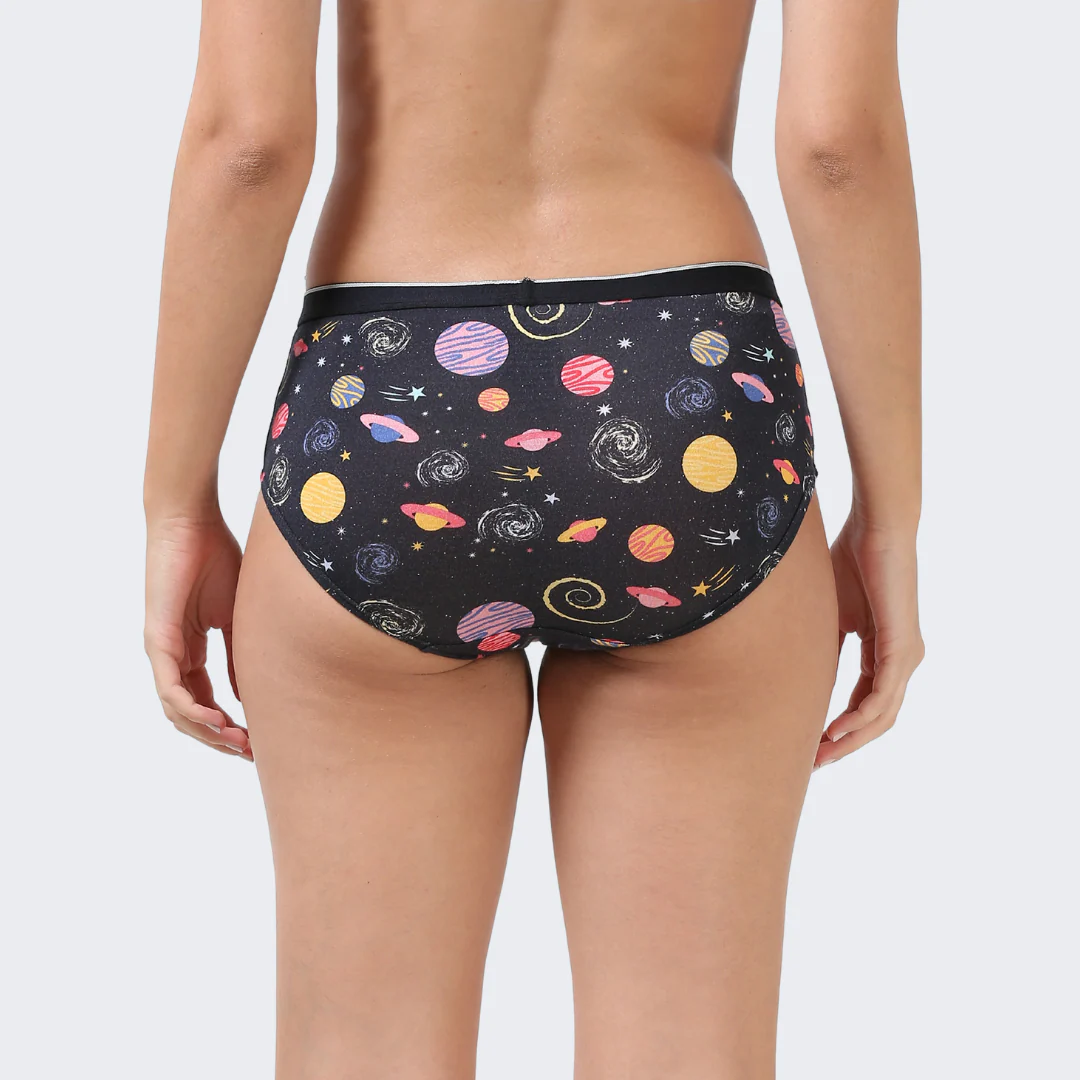 Date Modal Elastane Hipster Printed Panties-Cosmic Wave - Image 3
