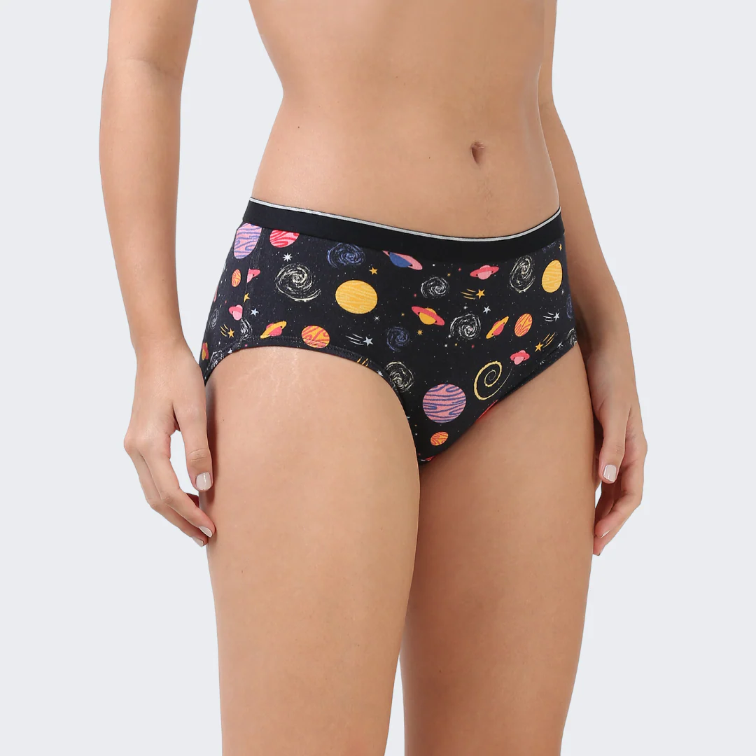 Date Modal Elastane Hipster Printed Panties-Cosmic Wave - Image 5