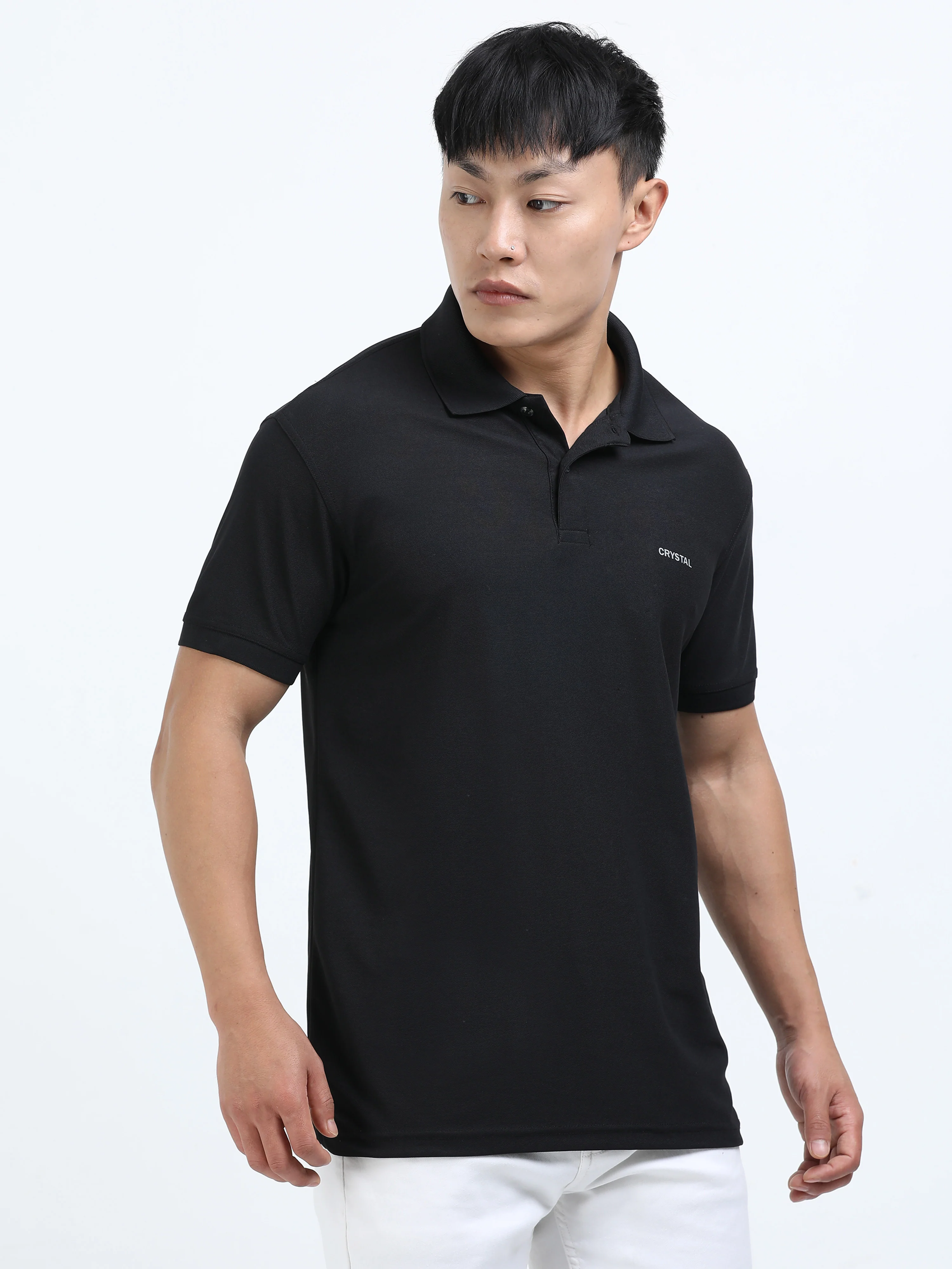 DK 01 Driknit Microfiber Polo Tshirt - Black - Image 3
