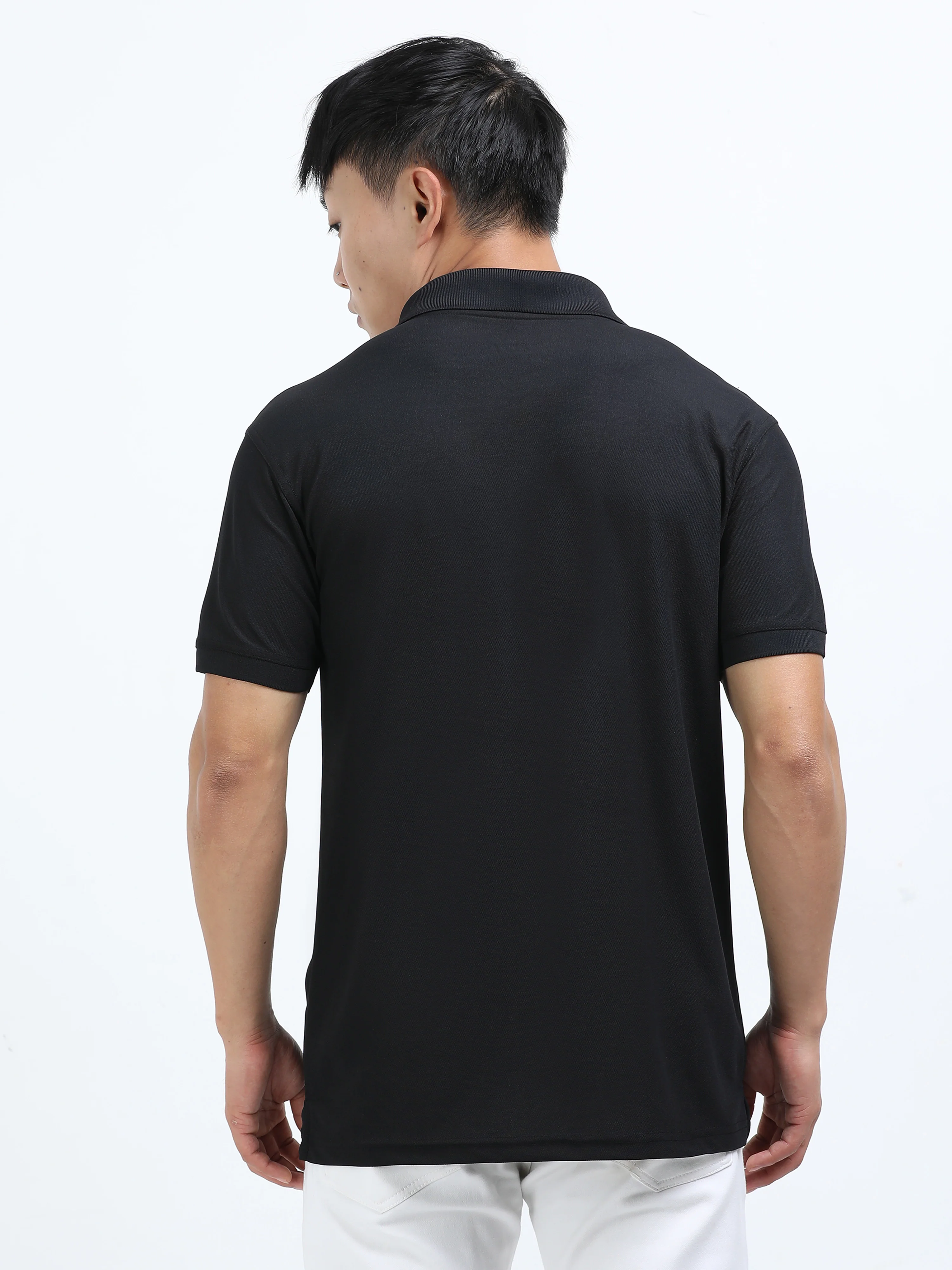 DK 01 Driknit Microfiber Polo Tshirt - Black - Image 4