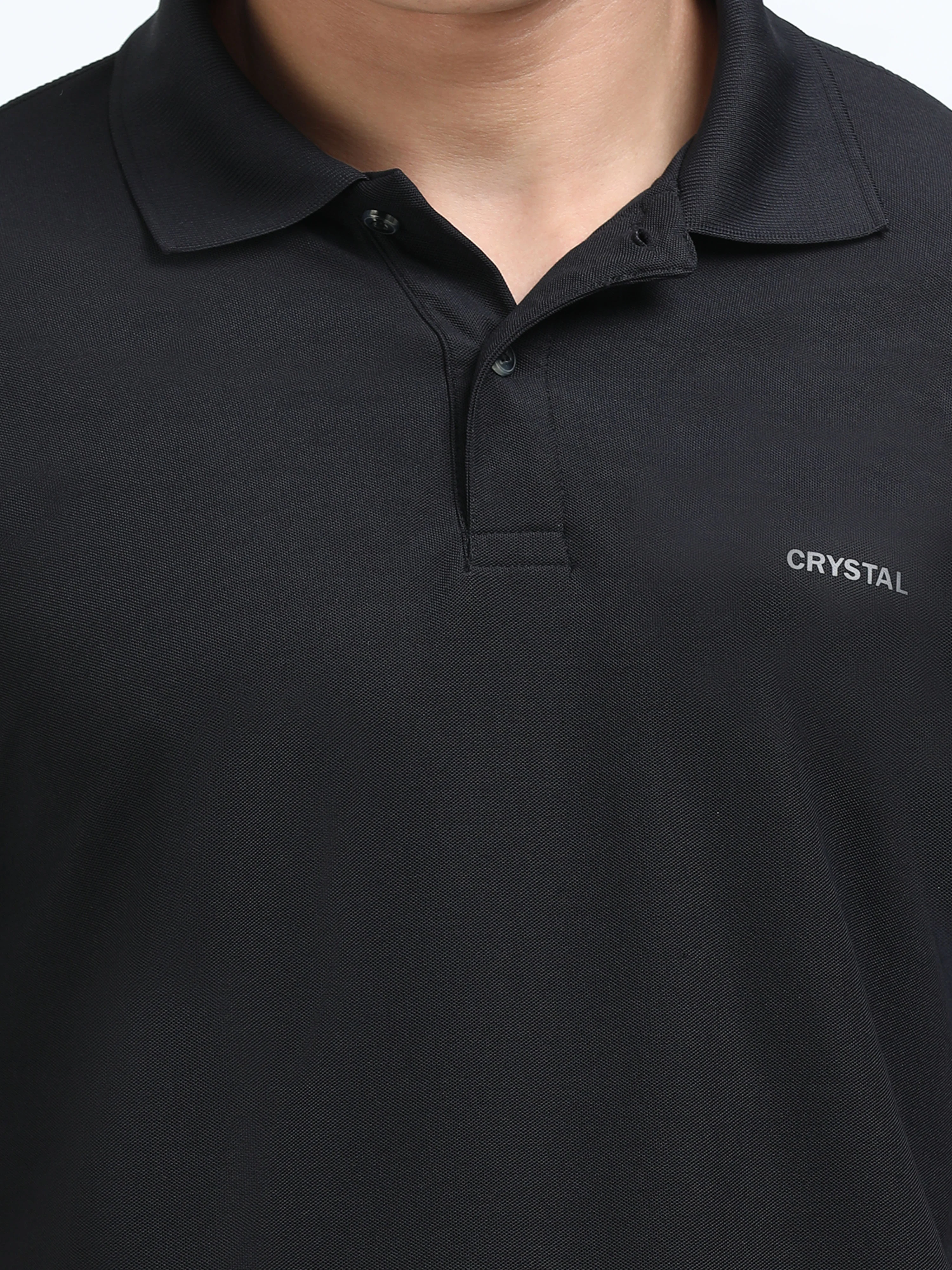 DK 01 Driknit Microfiber Polo Tshirt - Black - Image 5