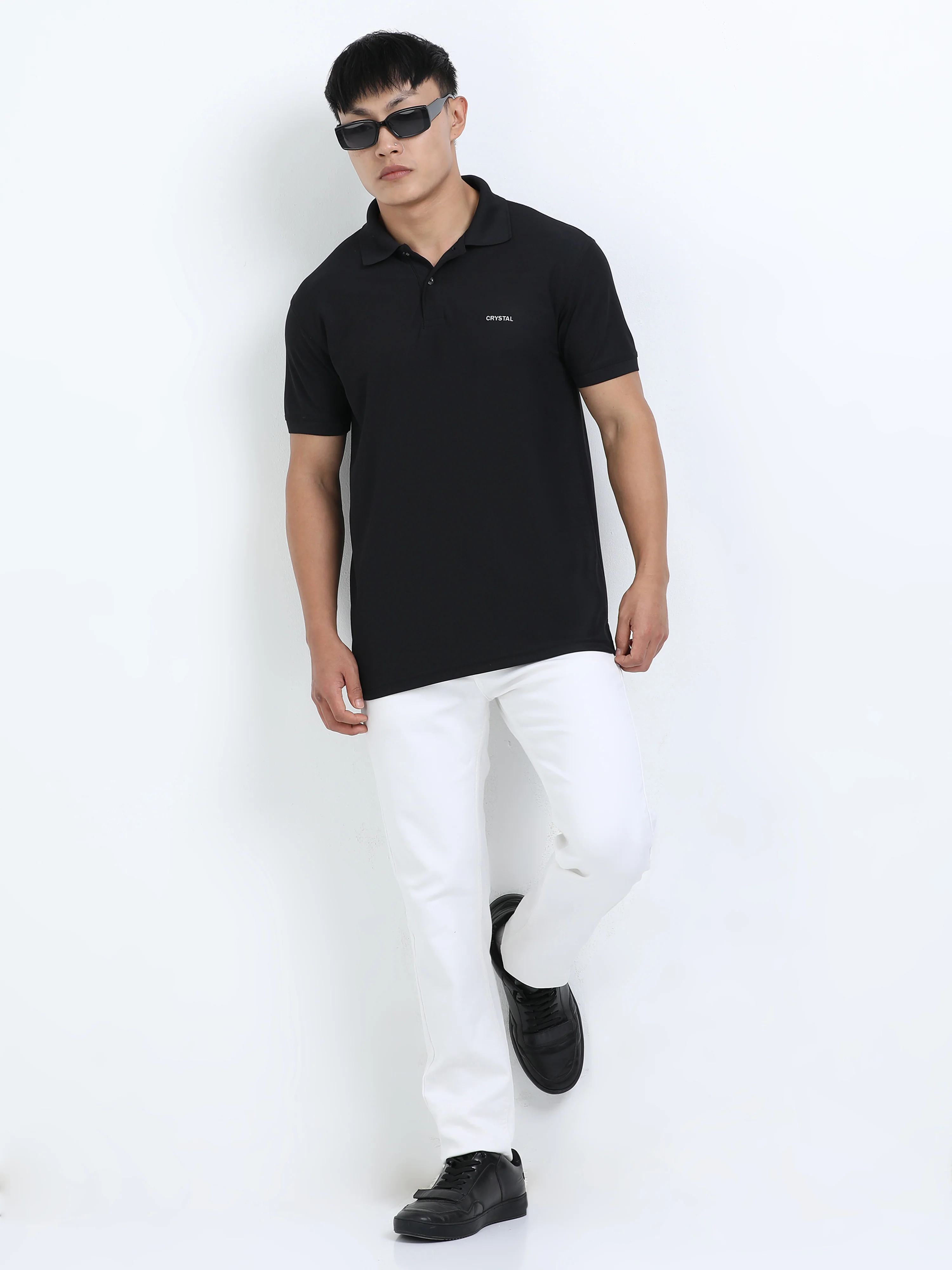 DK 01 Driknit Microfiber Polo Tshirt - Black - Image 6