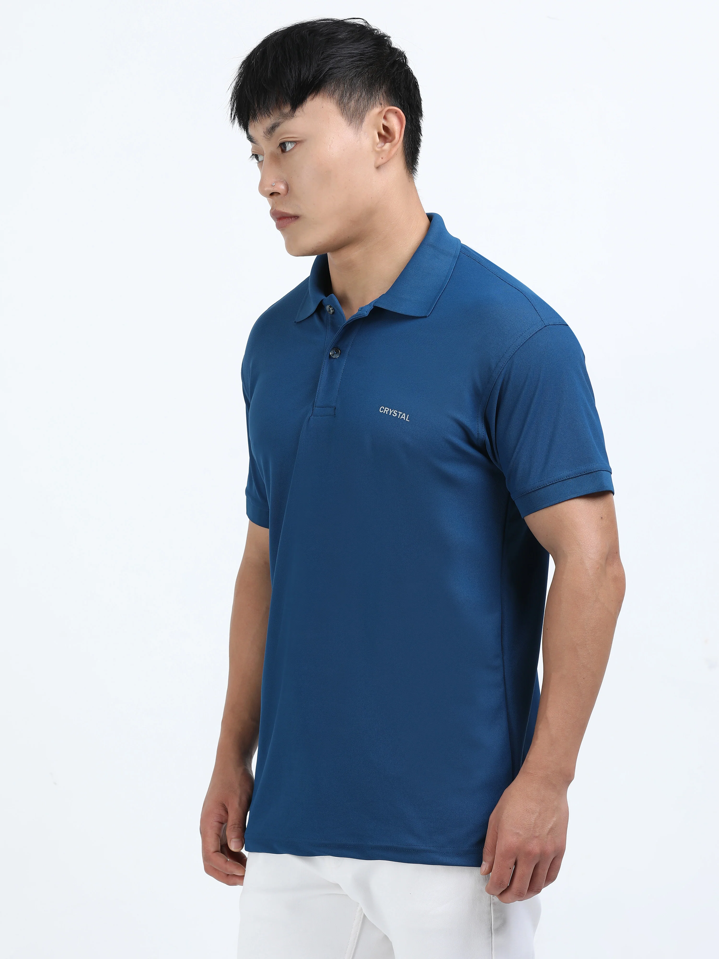 DK 01 Driknit Microfiber Polo Tshirt - Sailor Blue - Image 3