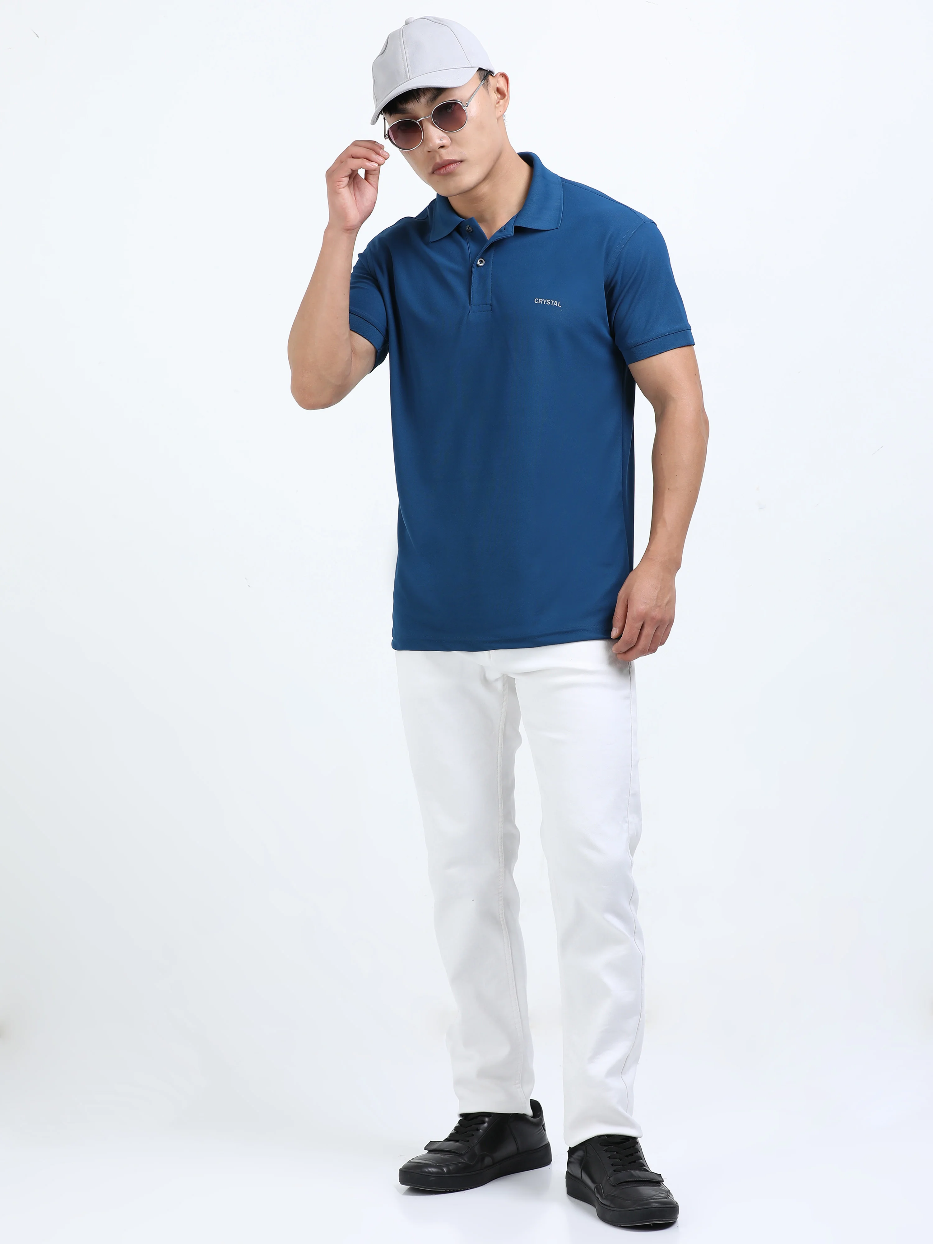 DK 01 Driknit Microfiber Polo Tshirt - Sailor Blue - Image 6