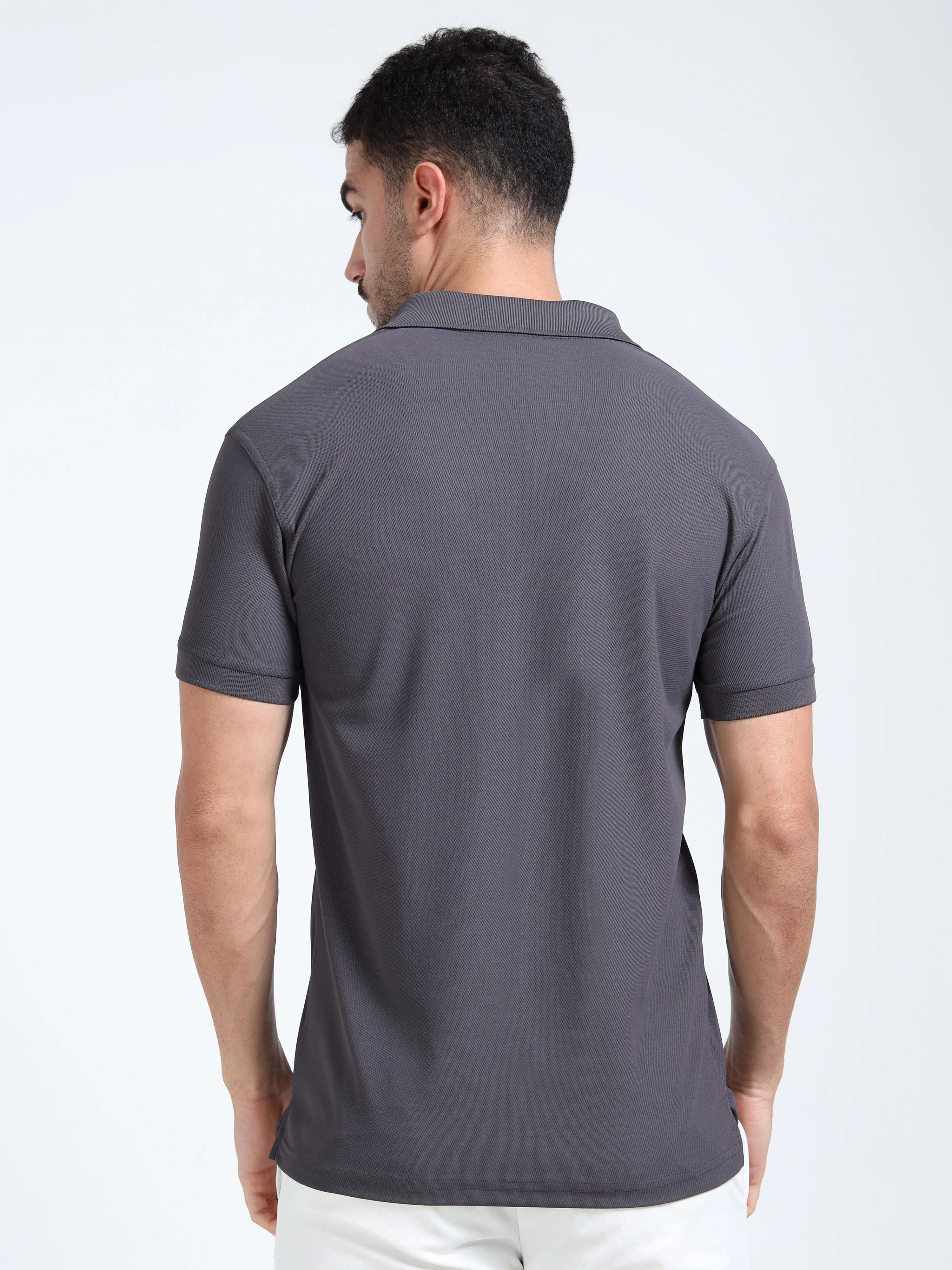 DK 01 Driknit Microfiber Polo Tshirt - Charcoal - Image 4
