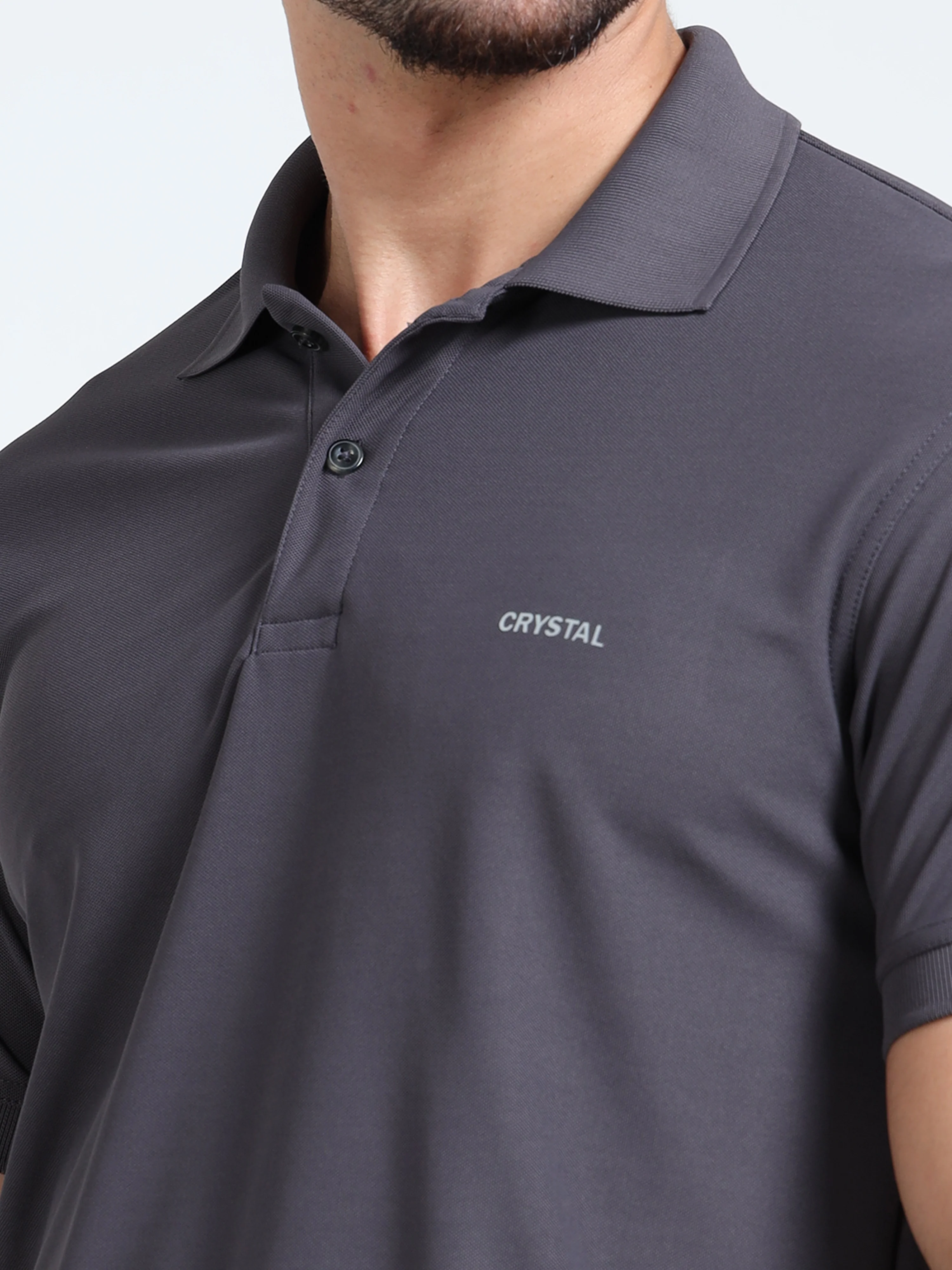 DK 01 Driknit Microfiber Polo Tshirt - Charcoal - Image 5