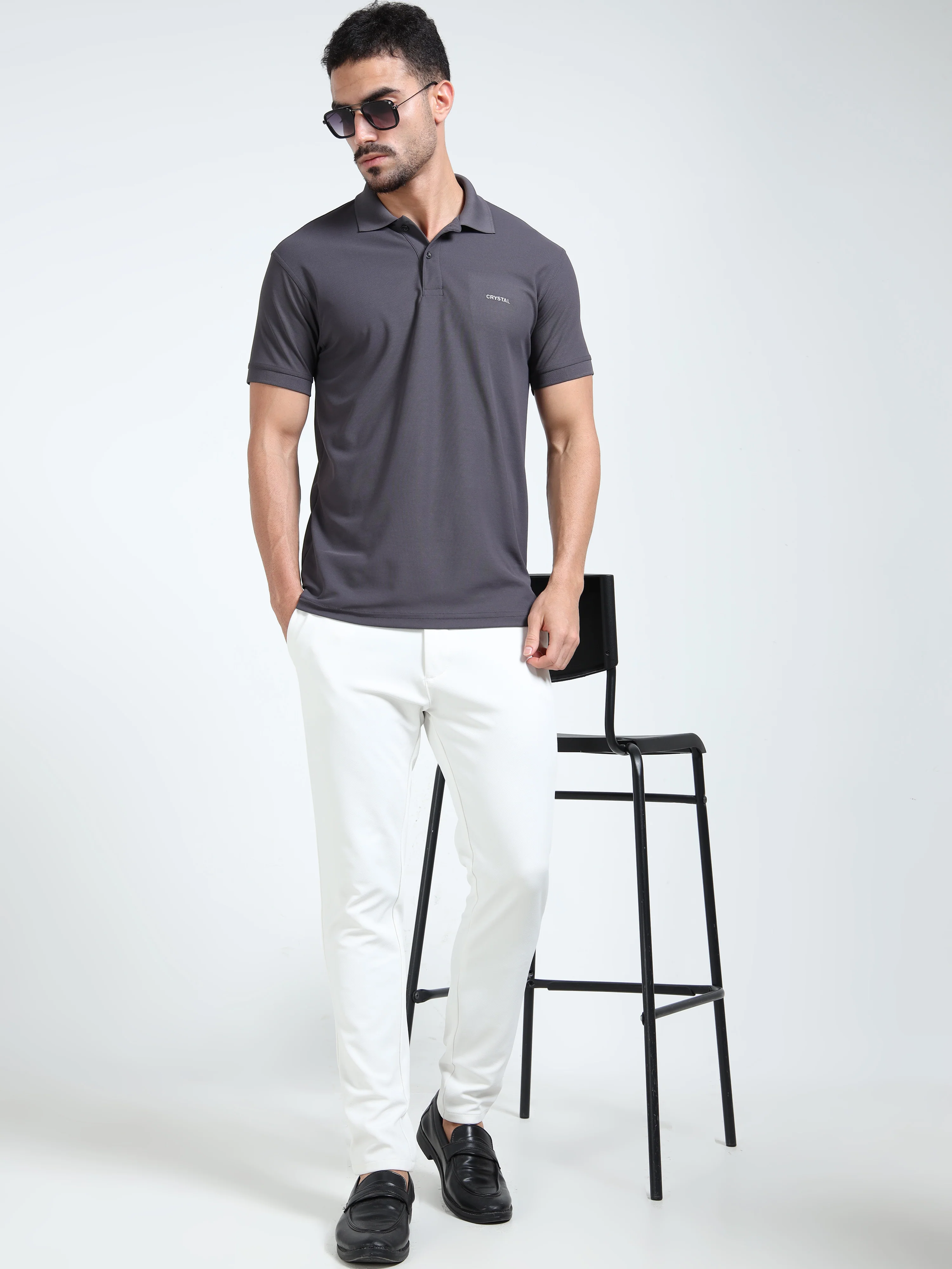 DK 01 Driknit Microfiber Polo Tshirt - Charcoal - Image 6