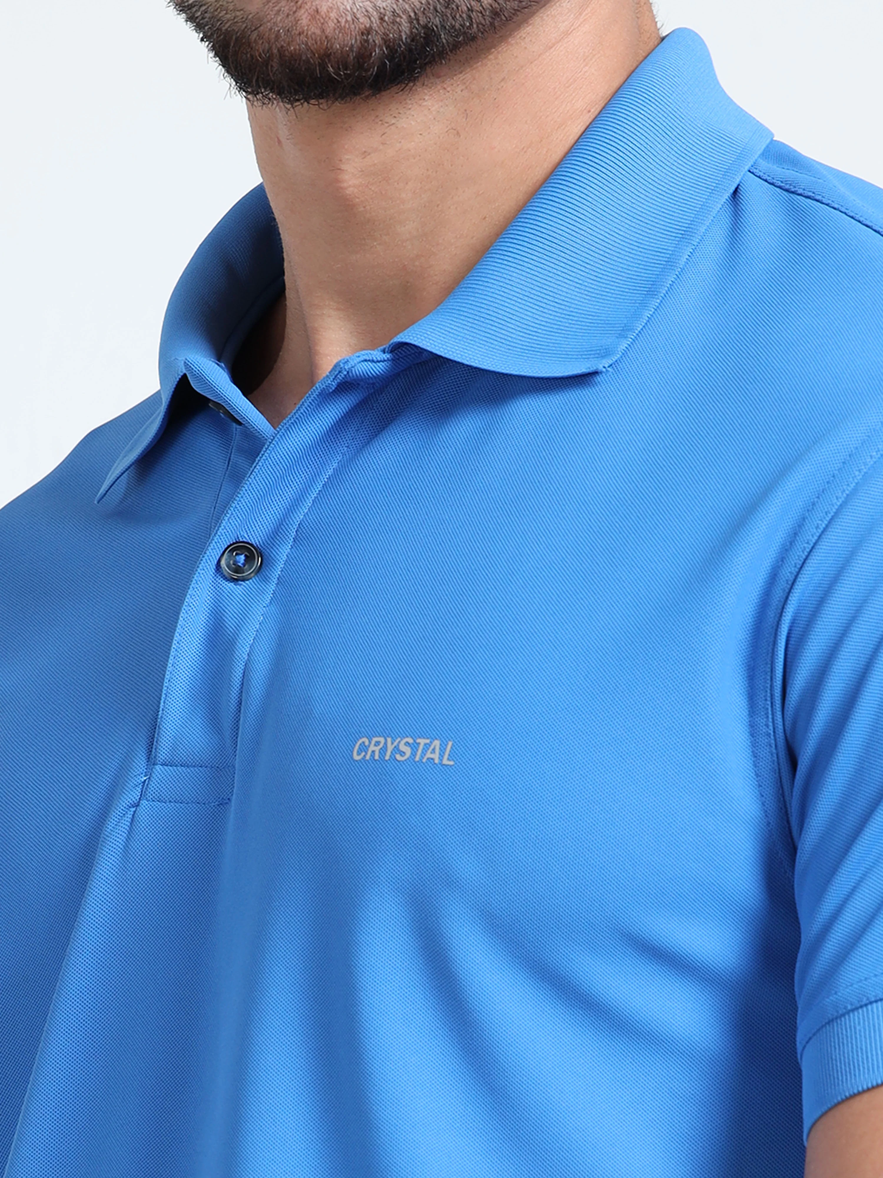 DK 01 Driknit Microfiber Polo Tshirt - Strong Blue - Image 5