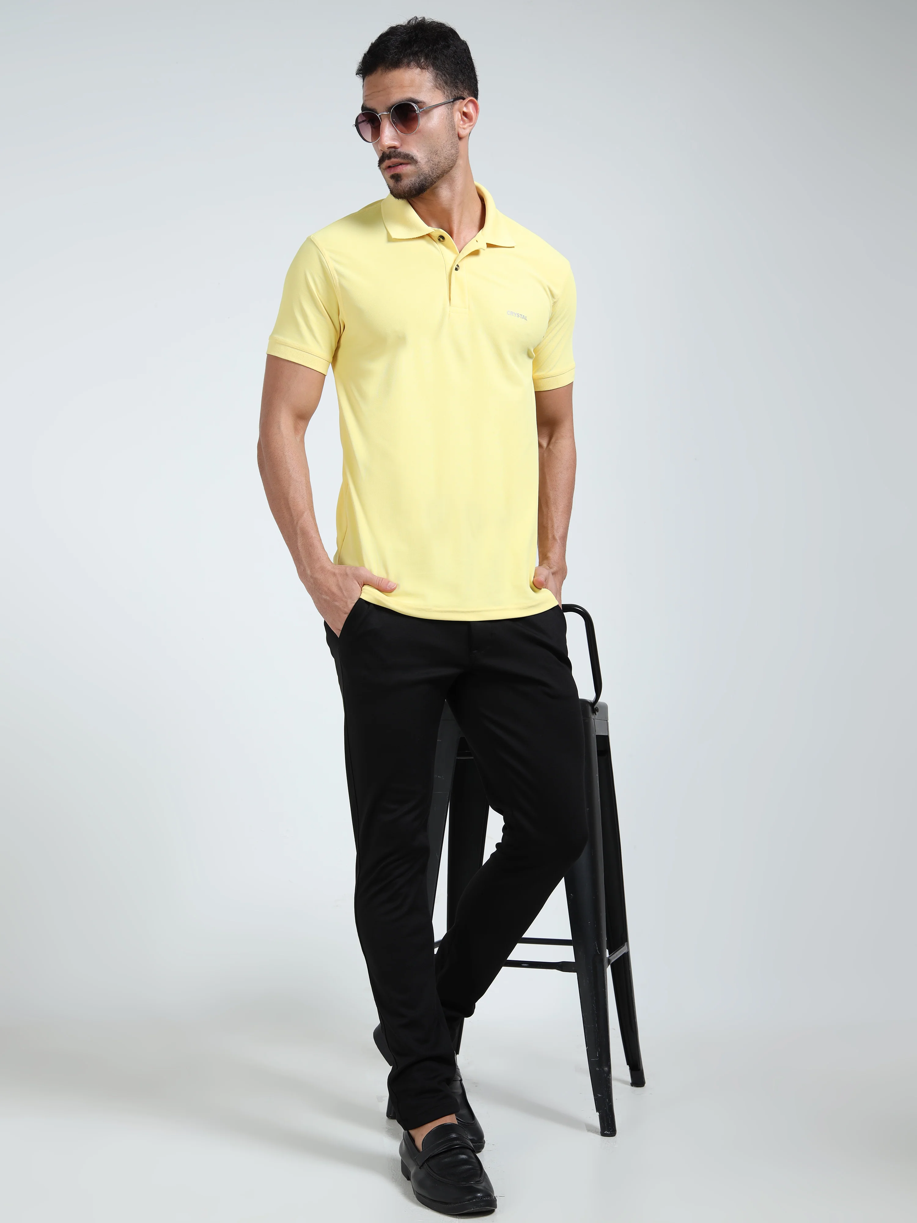 DK 01 Driknit Microfiber Polo Tshirt - Sunshine Yellow - Image 6