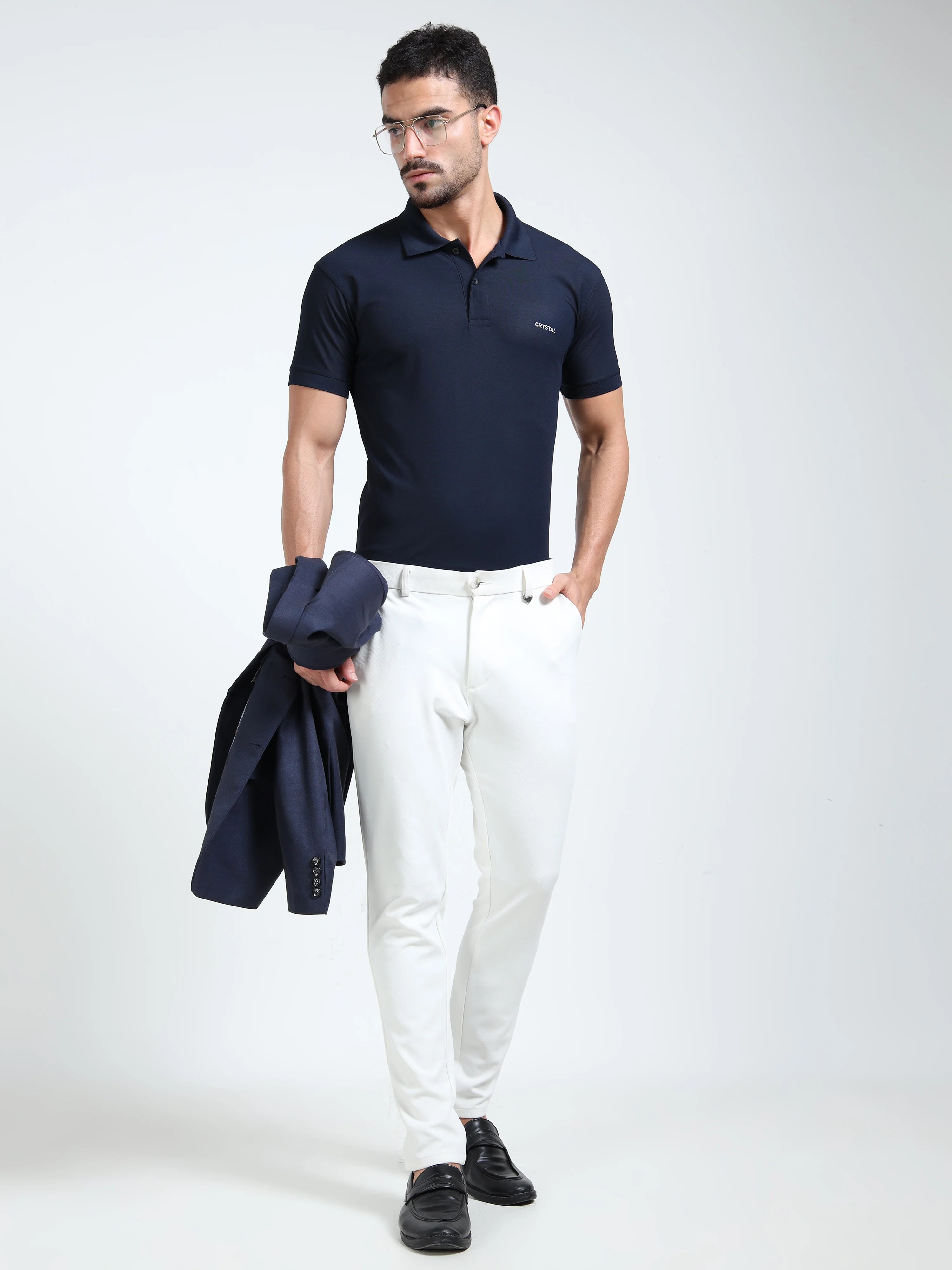 DK 01 Driknit Microfiber Polo Tshirt - True Navy - Image 6