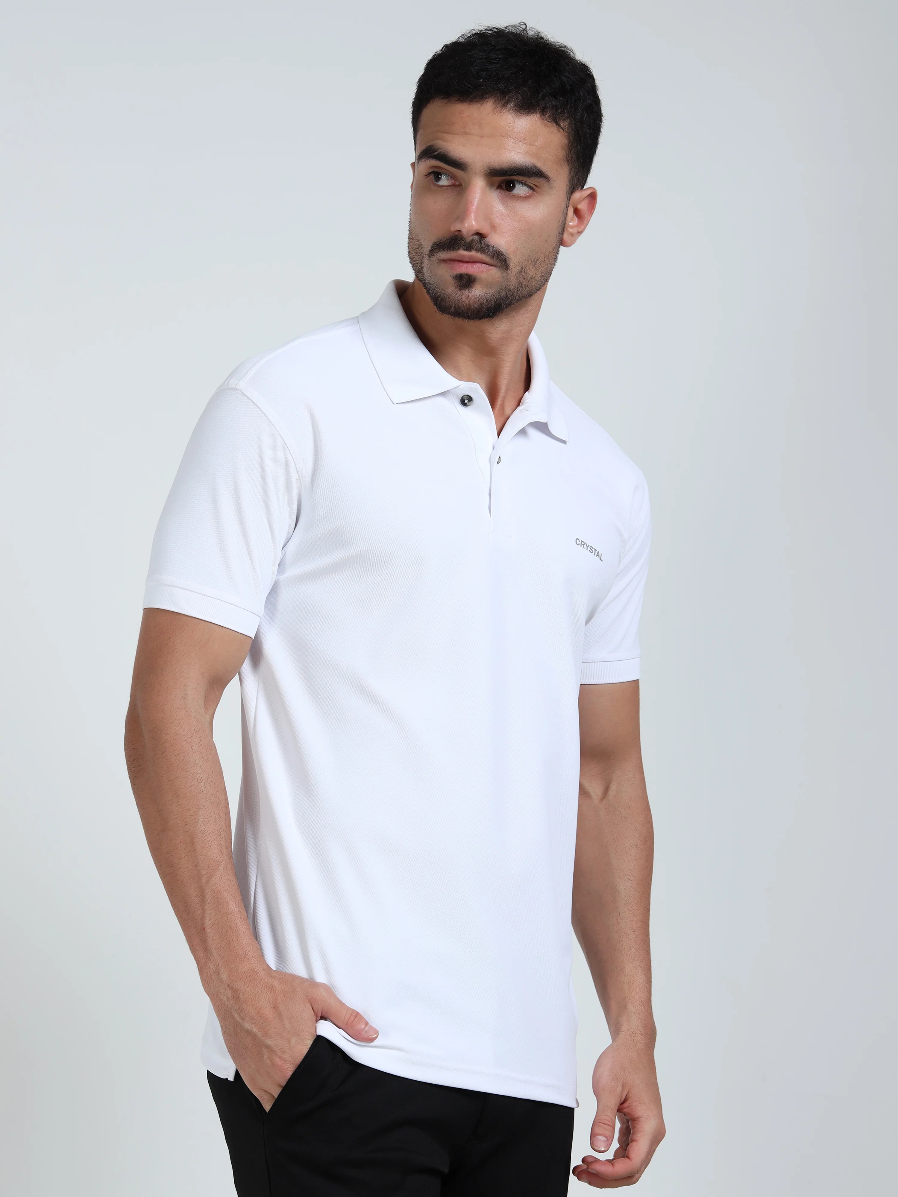 DK 01 Driknit Microfiber Polo Tshirt - White - Image 3
