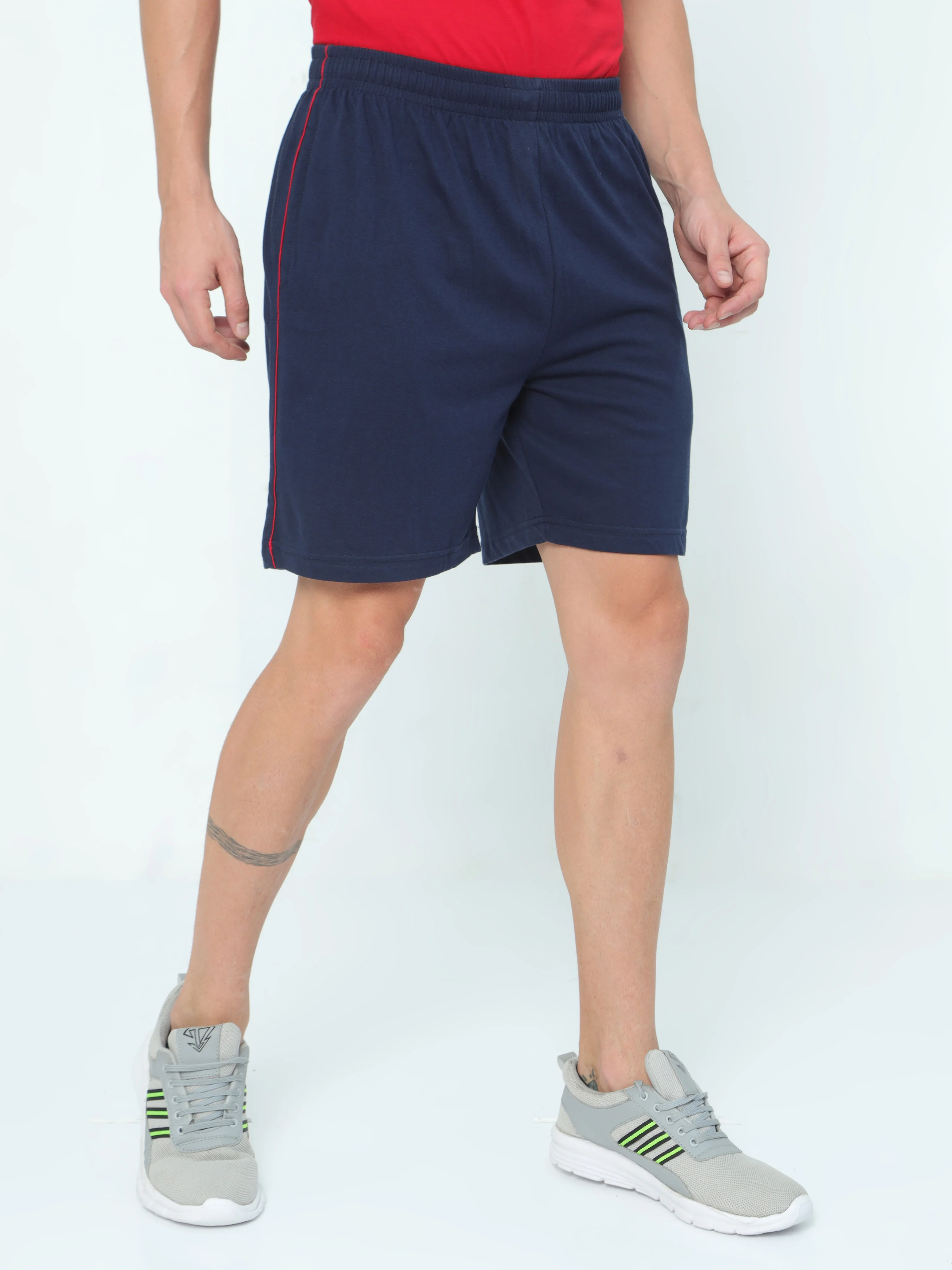 Knit Shorts - Navy - Image 3