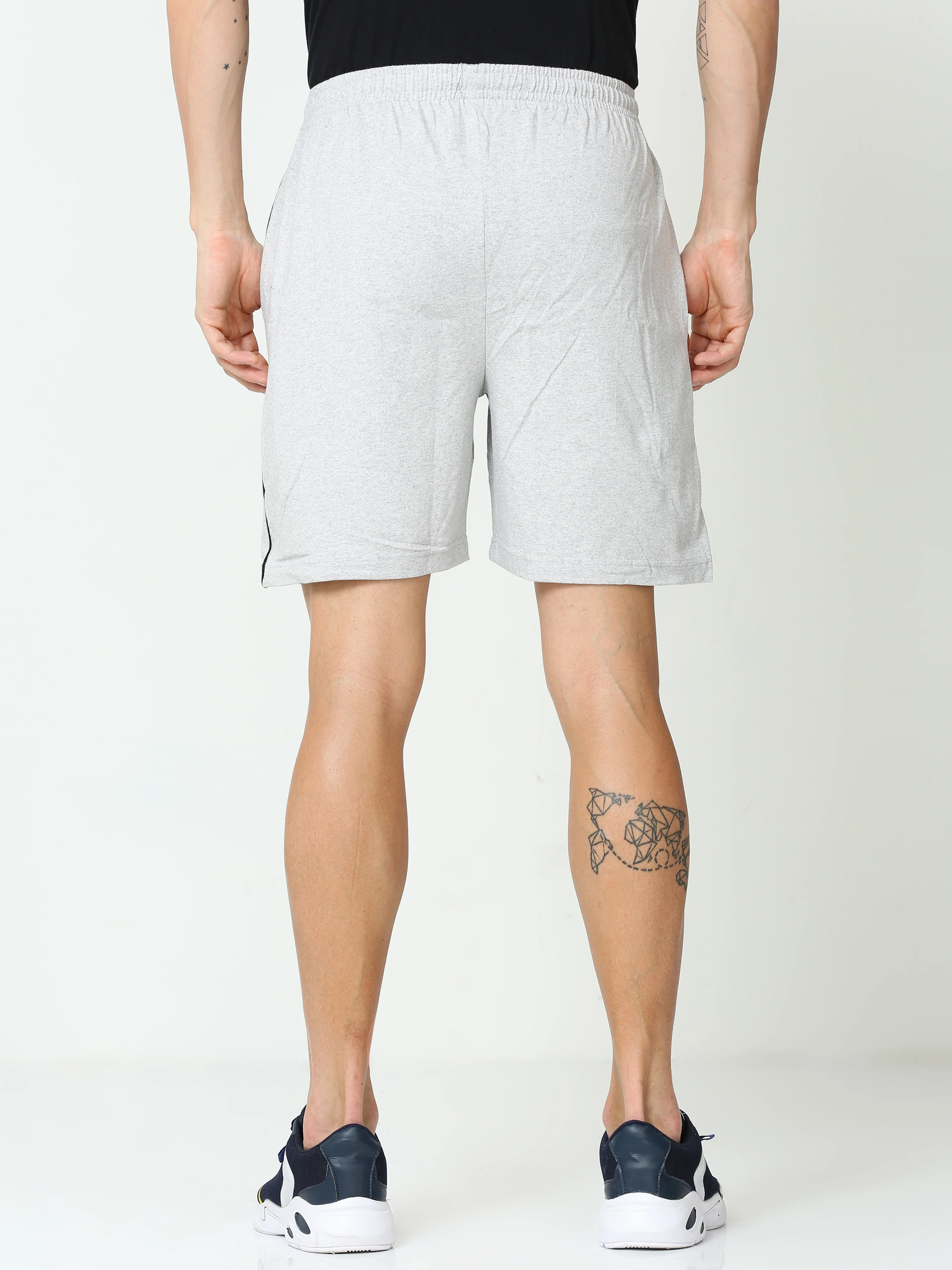 Knit Shorts - Gray Melange - Image 4