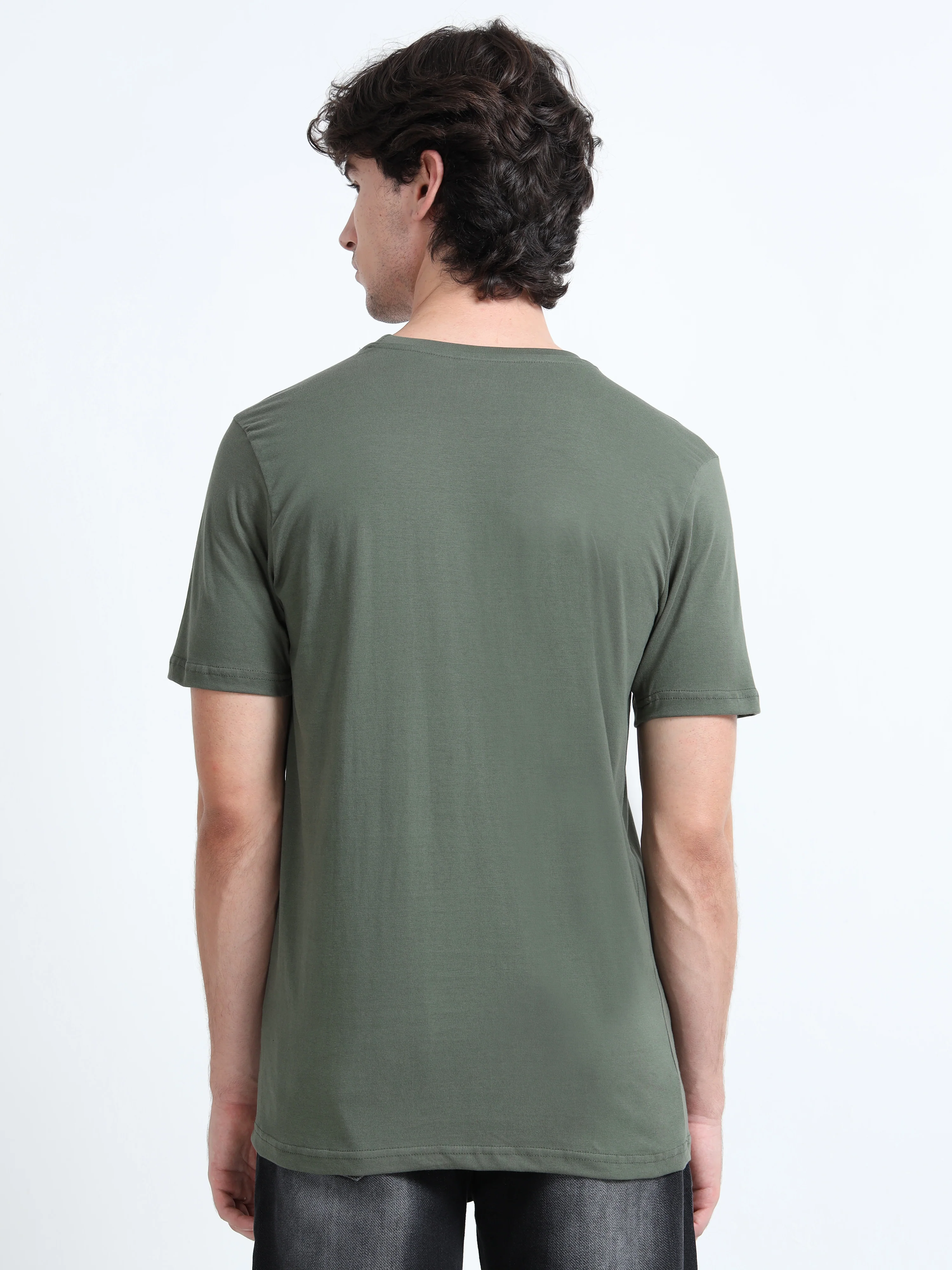 LE 03 Crew Tshirt - Olive Green - Image 4